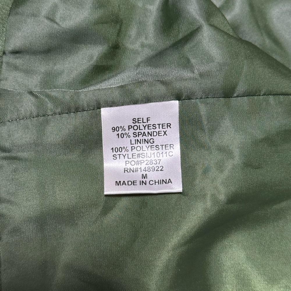 Green Fringe Bomber Jacket - Picture 7 of 7